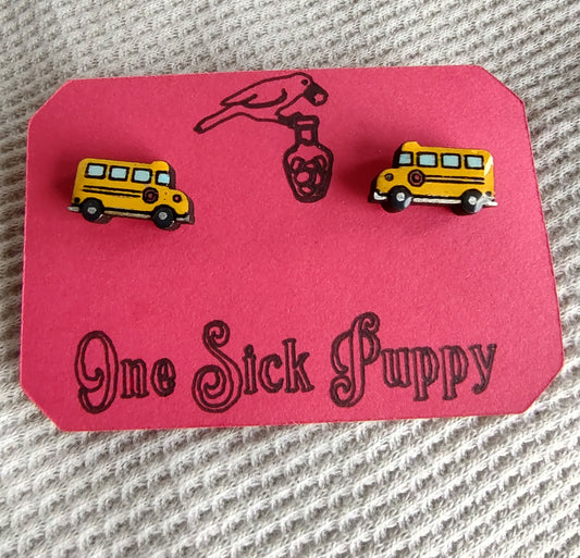 School Bus Stud Earrings