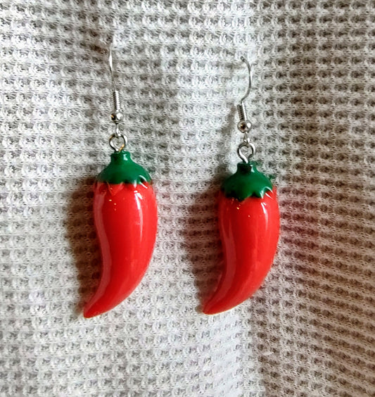 3D Chilli Pepper Earring