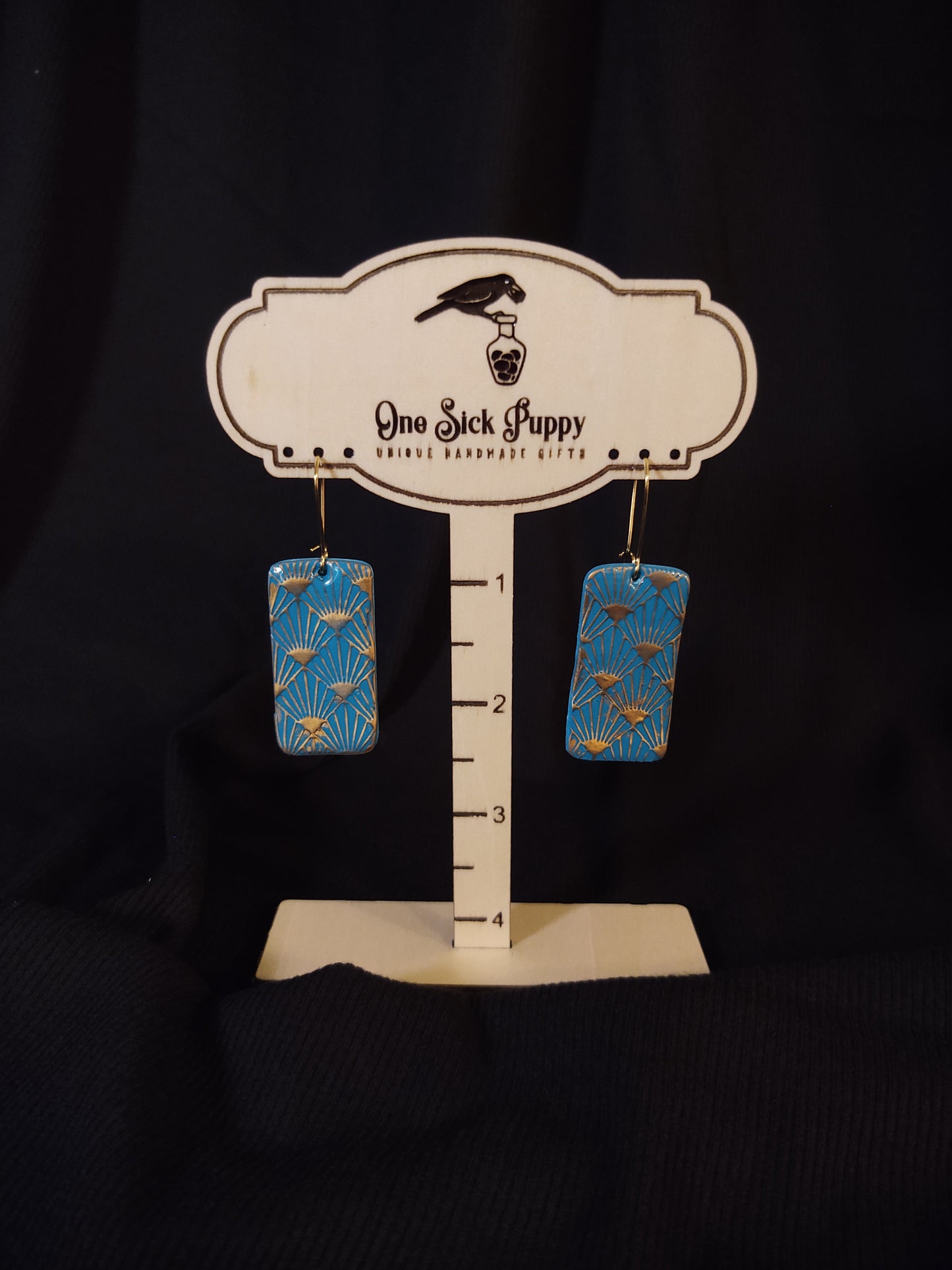 Teal Deco Dangles