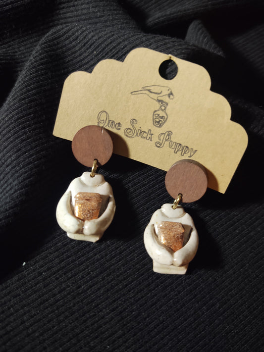 Cozy Coffee Dangle Earrings