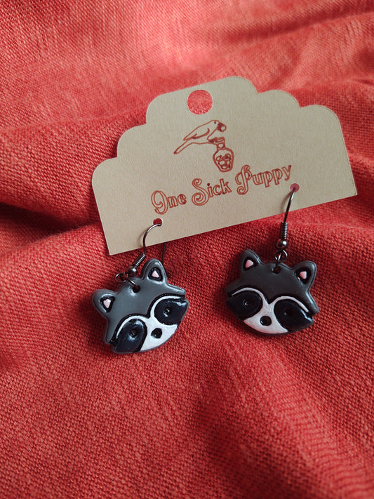 Rocky Raccoon Earrings