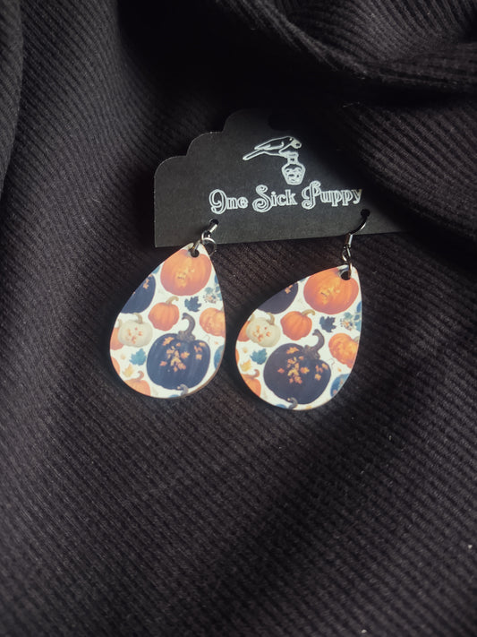 Wooden Multi Pumpkin Dangles
