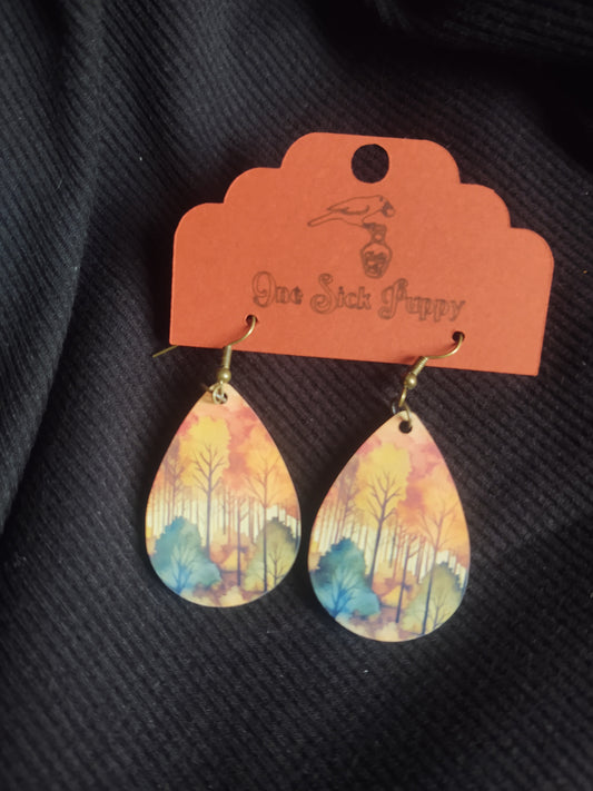 Fall Foliage Wooden Dangles