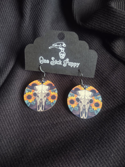 Slightly Morbid Sunflower Dangles