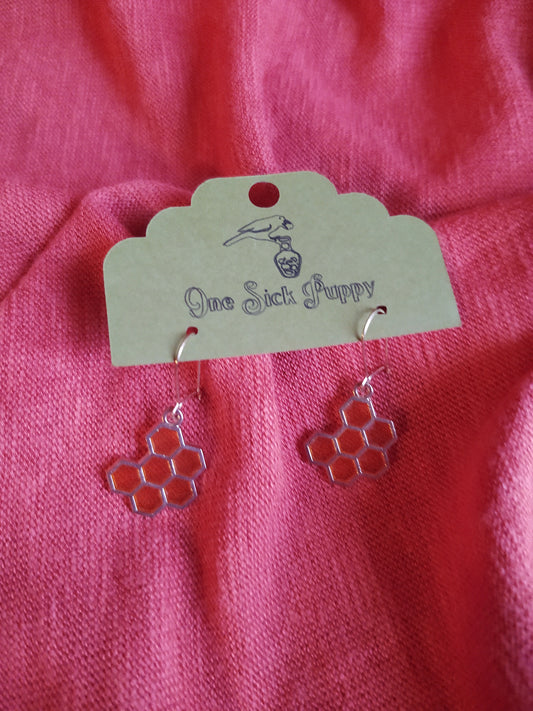 Honey Comb Dangle Earrings