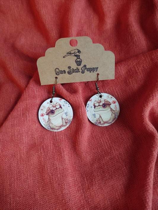 Froggy Wooden Dangles