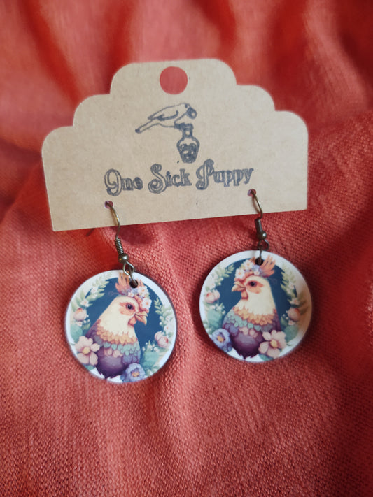 Spring Chicken Wooden Dangles