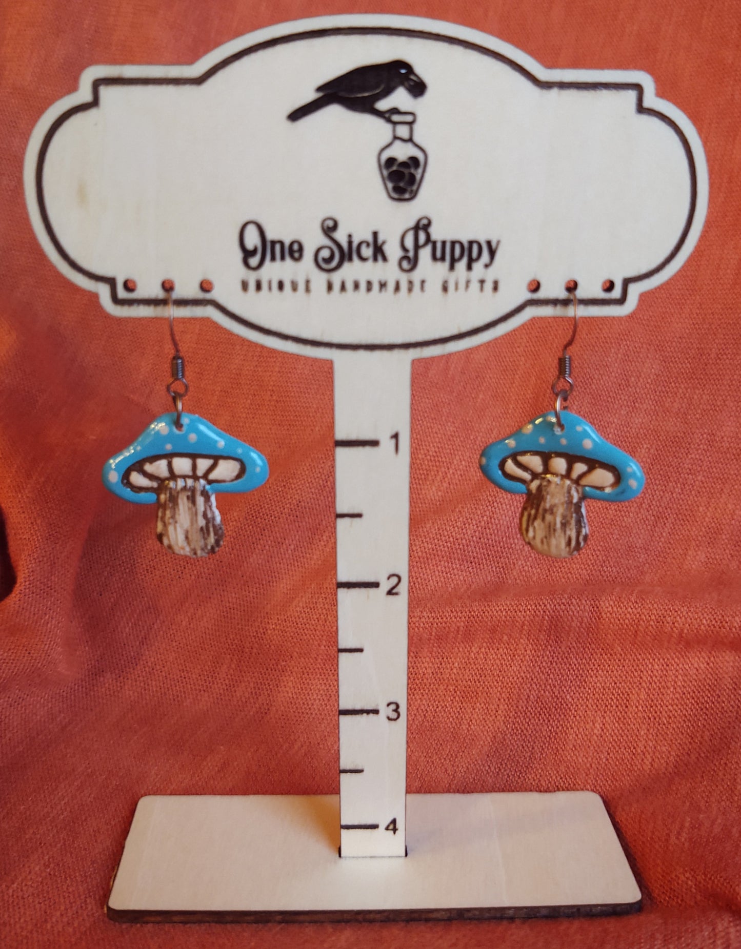 70s Mushroom Dangle Earrings