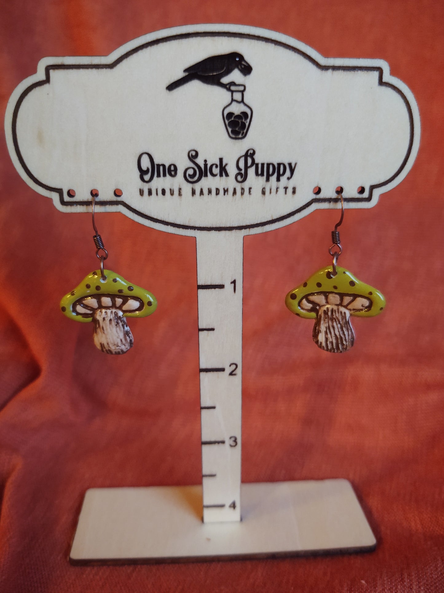 70s Mushroom Dangle Earrings