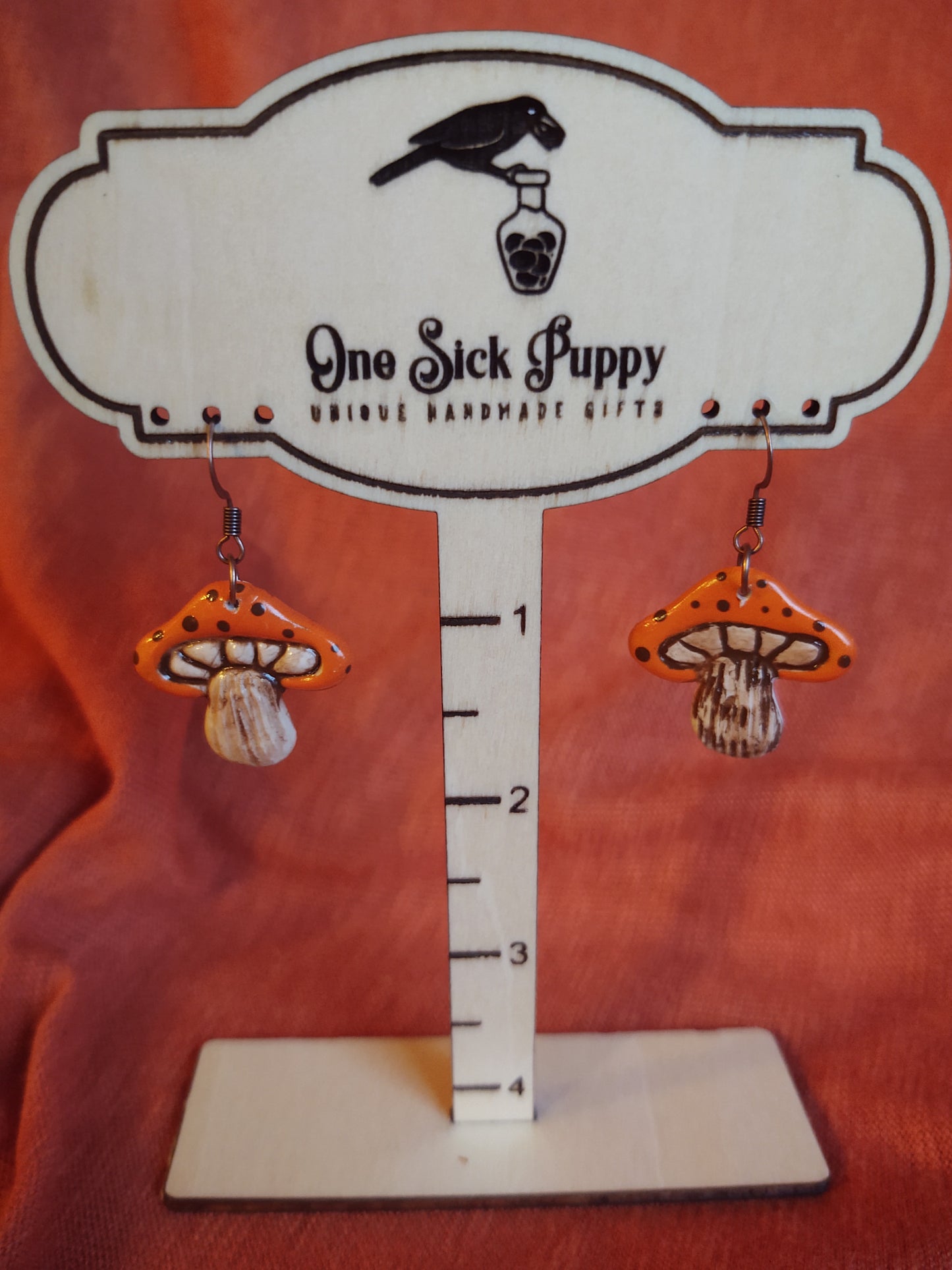 70s Mushroom Dangle Earrings