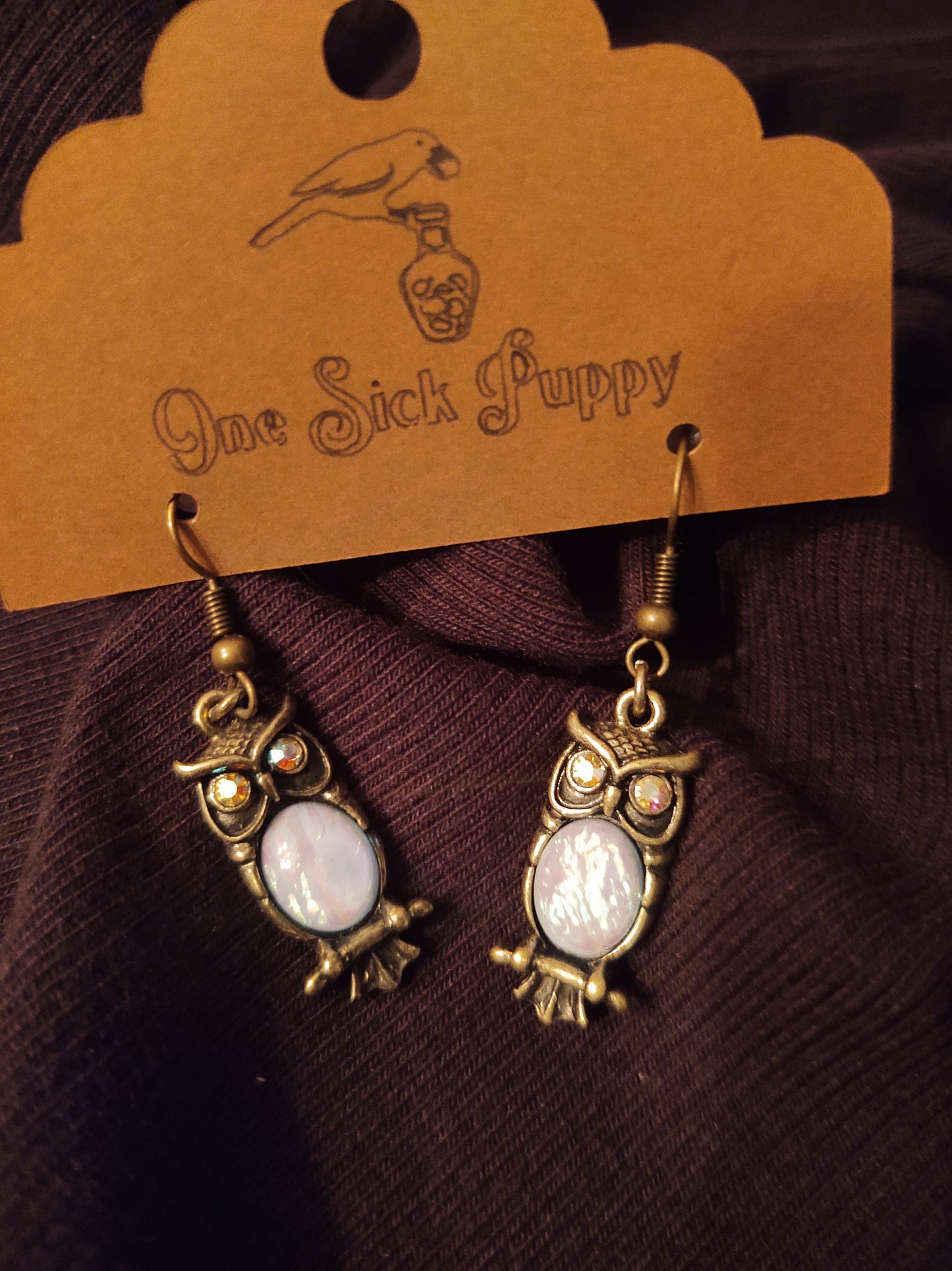 Mystic Owls Dangle Earrings