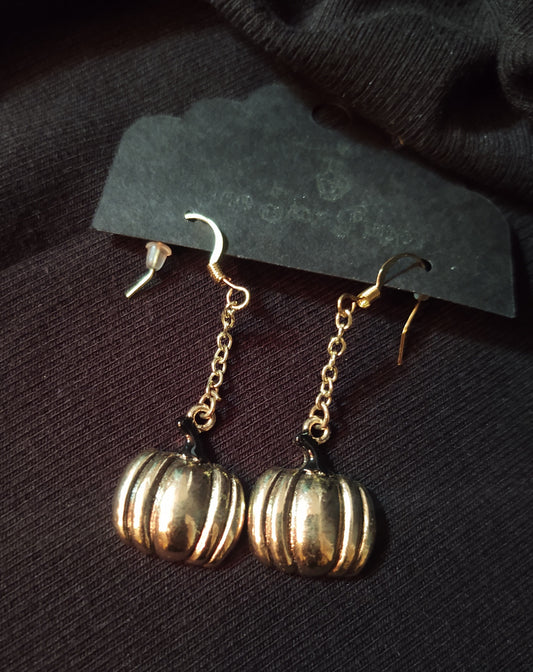 Metal Pumpkin Dangles