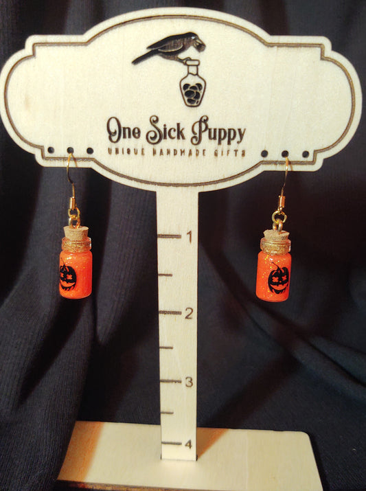 Toxic Pumpkin Glow Dangles