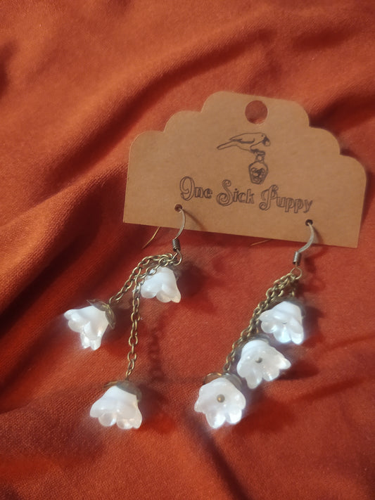 Lilly Of The Valley Dangle Earrings