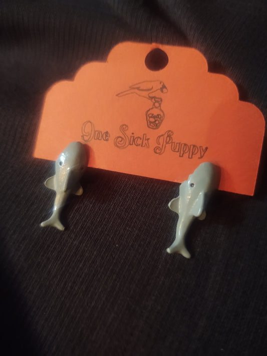 Shark Bite Stud Earrings