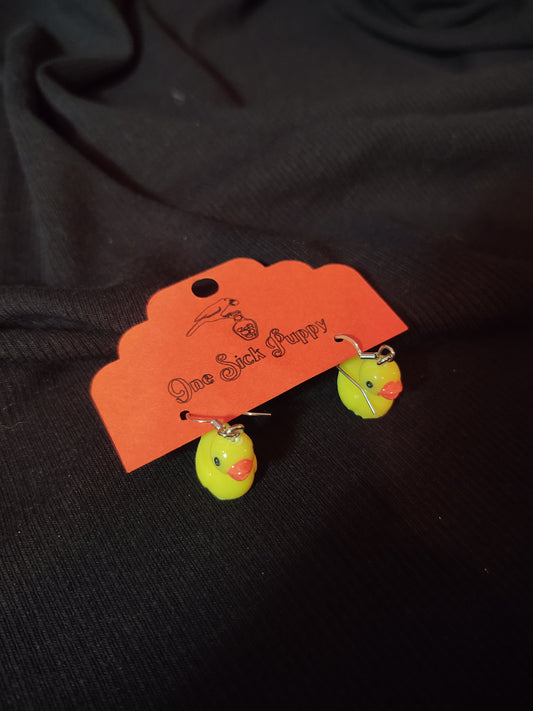 Rubber Ducky Dangle Earrings