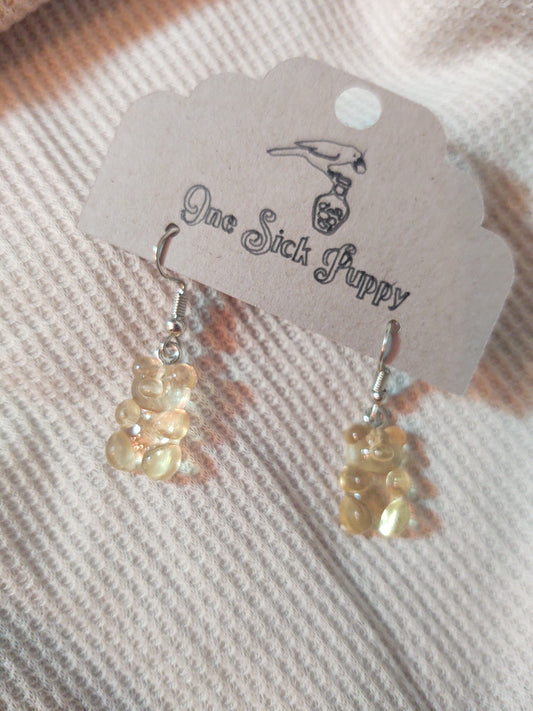 Gummy Bear Drop Earrings- Peach