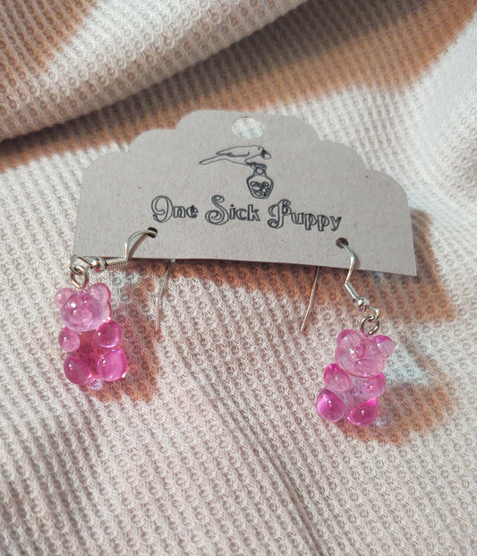 Gummy Bear Drop Earrings- Watermelon