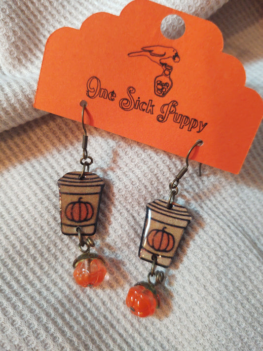 Pumpkin Latte Drop Earrings