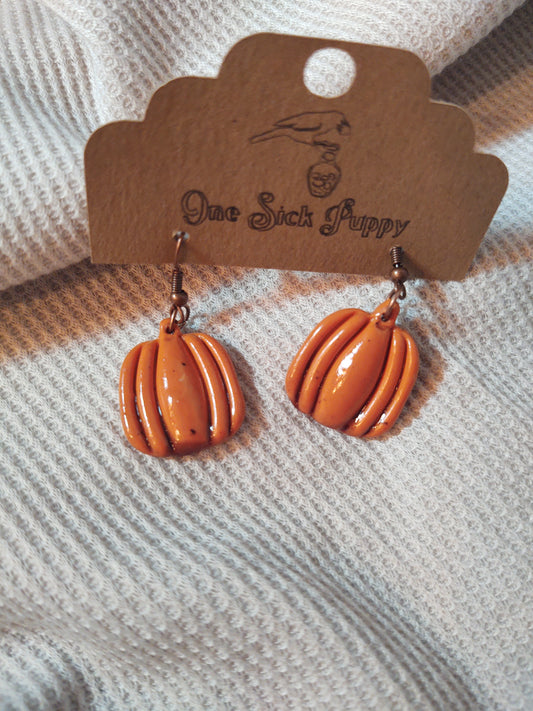 Pumpkin Dangle Earrings