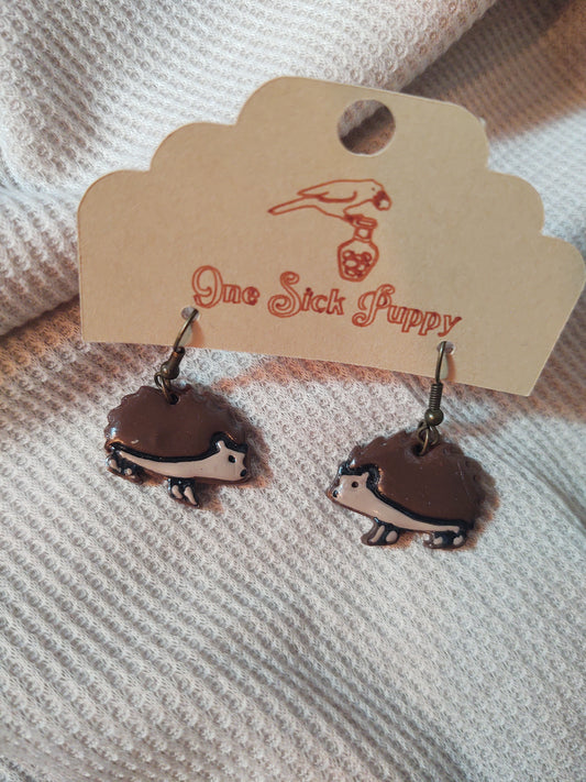 Hedgehog Dangle Earrings
