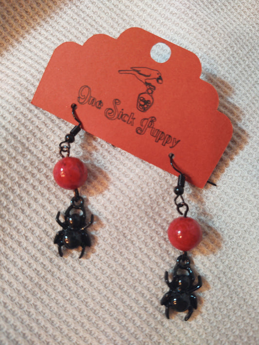 Scarab Beetle Dangle Earrings
