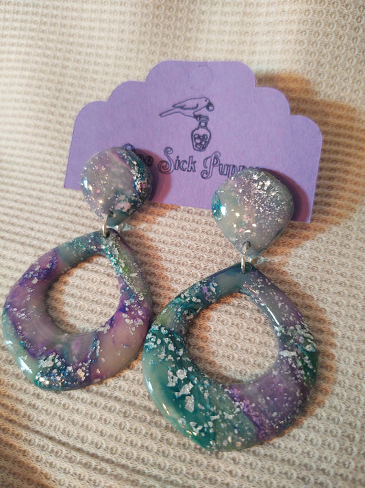Ocean Mosaic Stud Drops