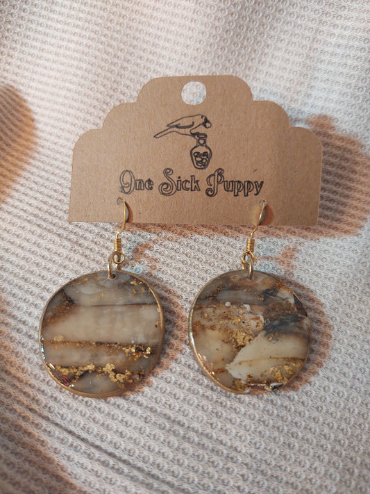 Stone Mosaic Dangle Earrings