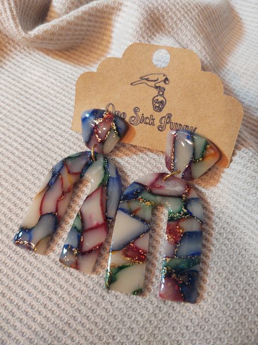 Mosaic Rainbow Earrings