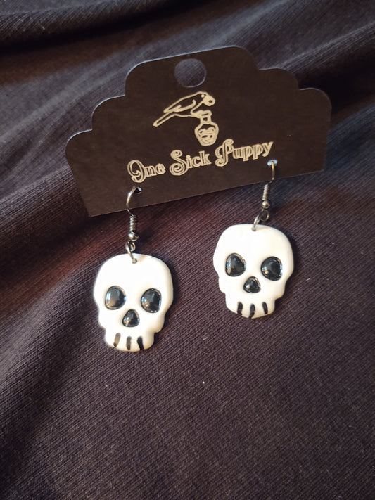 Skull Drop Earrings
