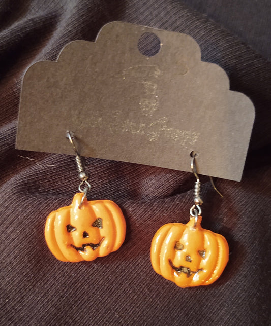 Jack-o-lantern Dangle Earrings
