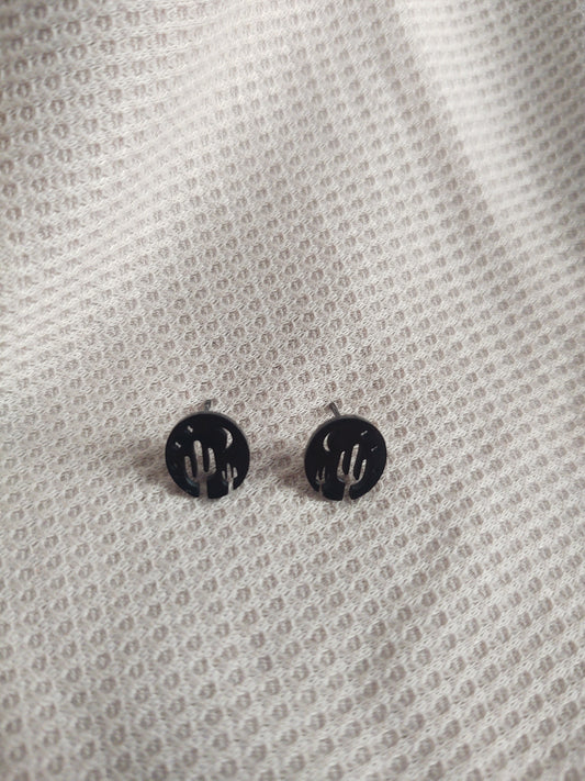 Black Metal Desert Studs