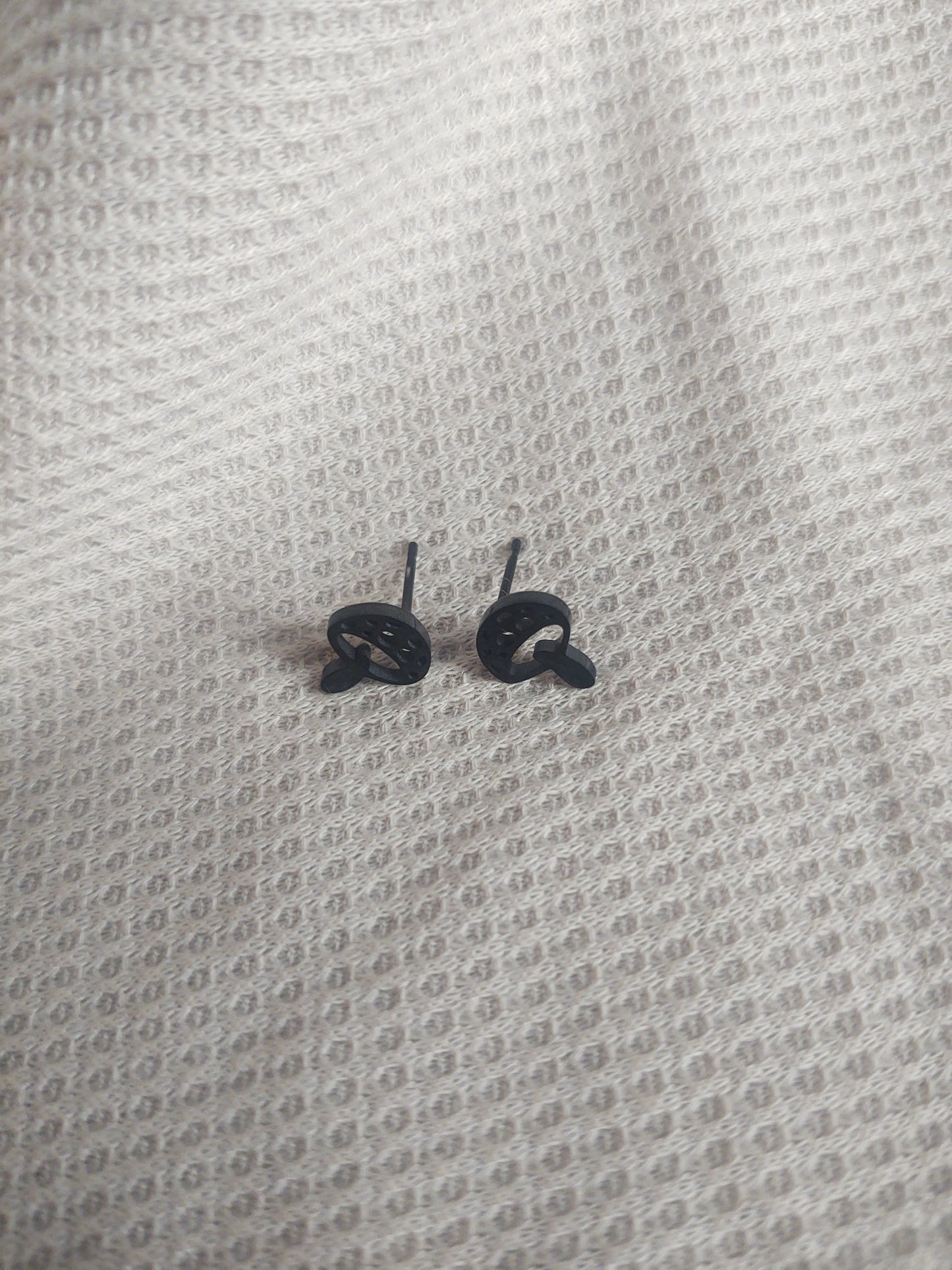 Black Metal Mushroom Stud