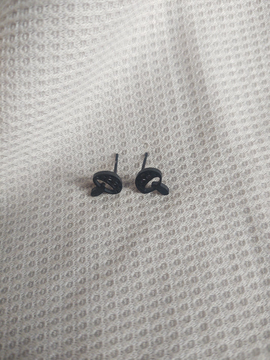 Black Metal Mushroom Stud
