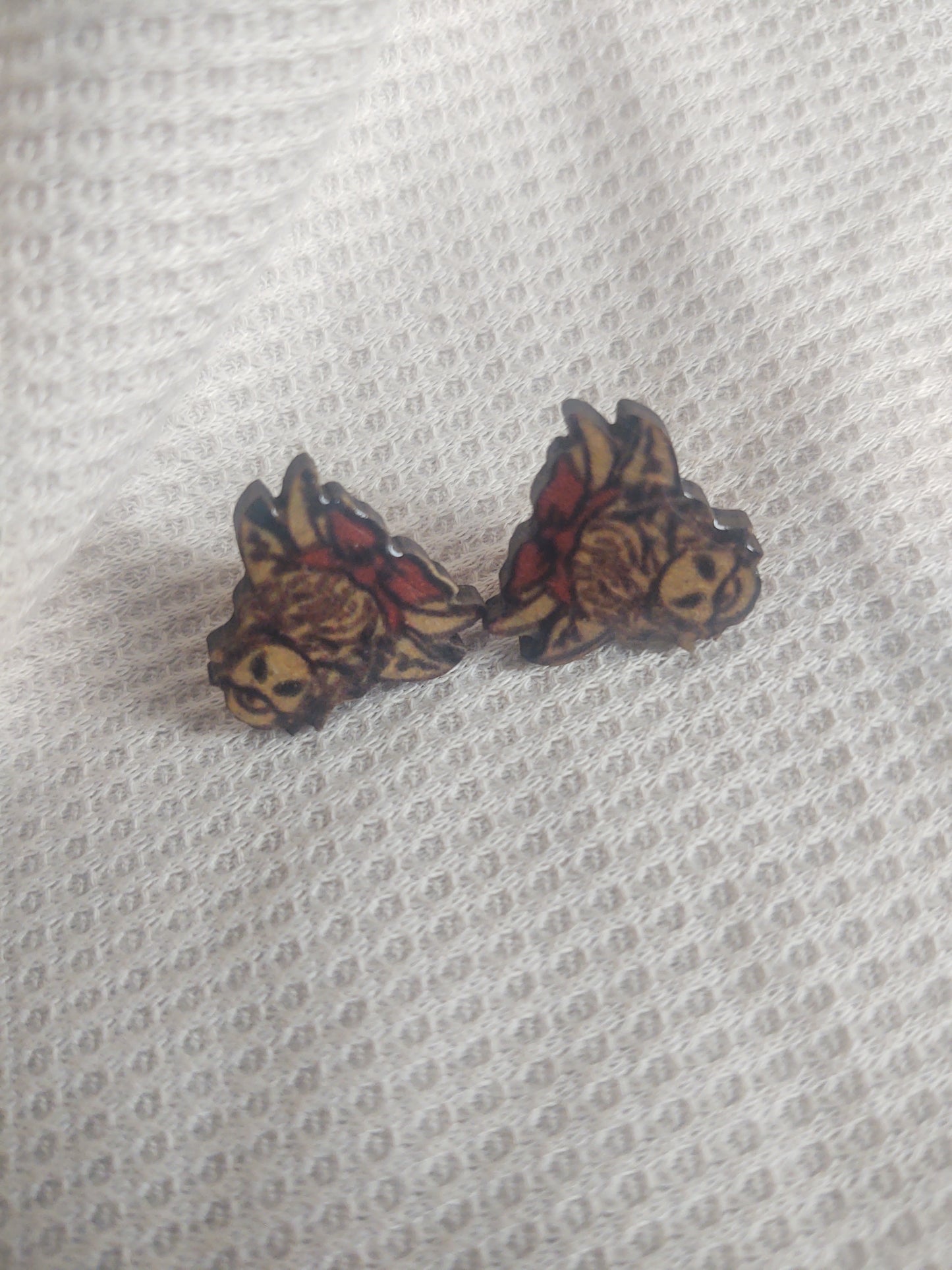 Highland Cow Bandana Studs