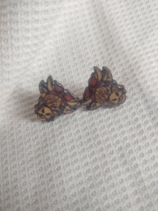 Highland Cow Bandana Studs