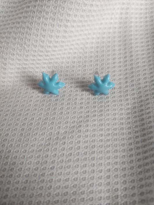 Blue Snowflake Studs