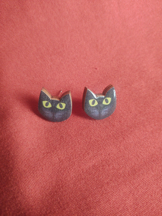 Black Cat Studs