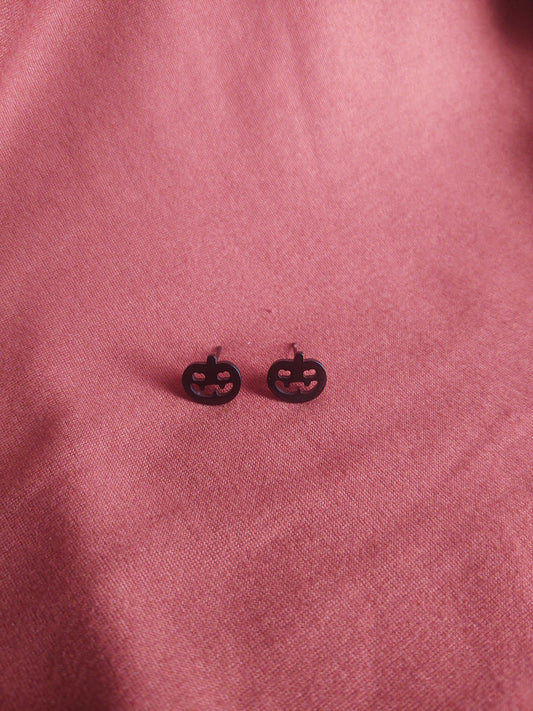 Black Metal Jack-o-lantern Studs