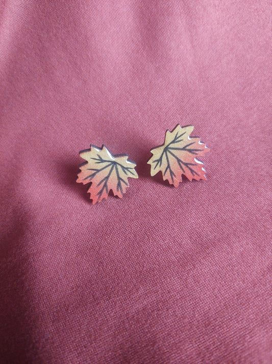 Fall Leaf Studs