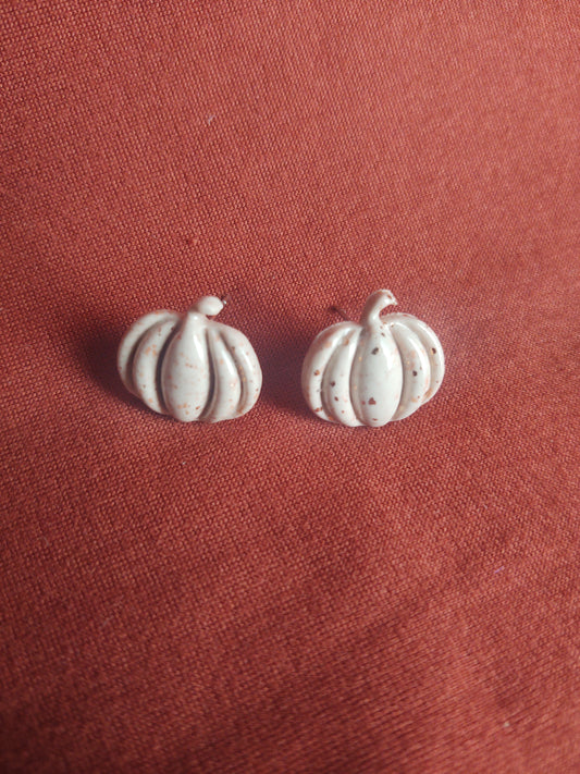White Speckle Pumpkin Studs