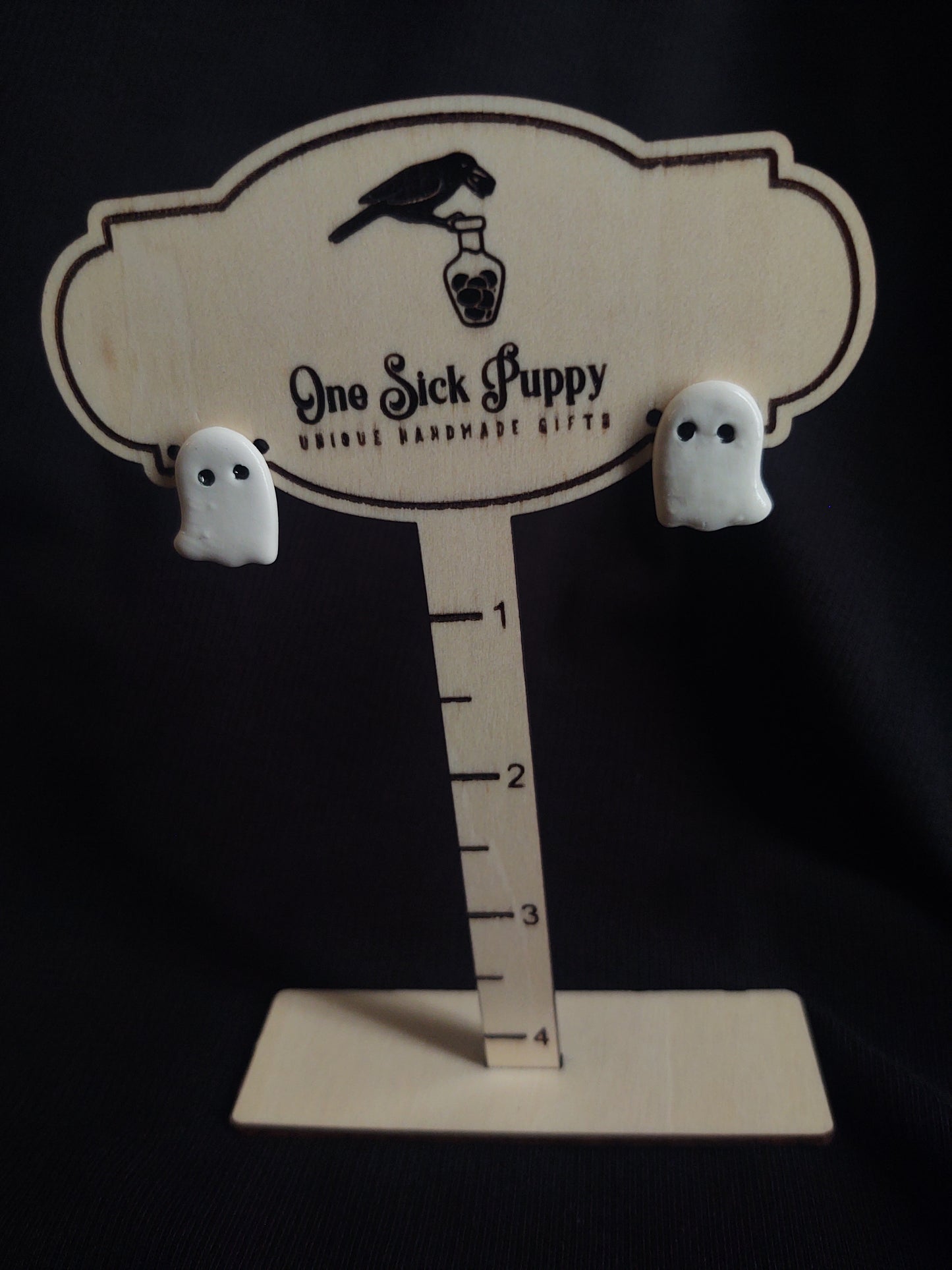 Ice Cream Ghost Studs