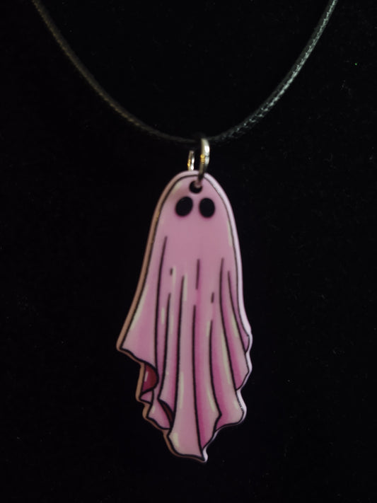 Pastel Pink Ghost Necklace