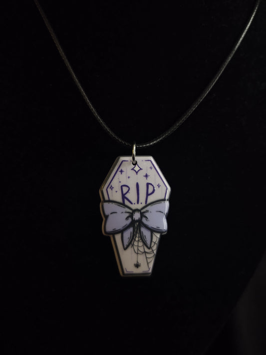 Pastel Purple Coffin Necklace