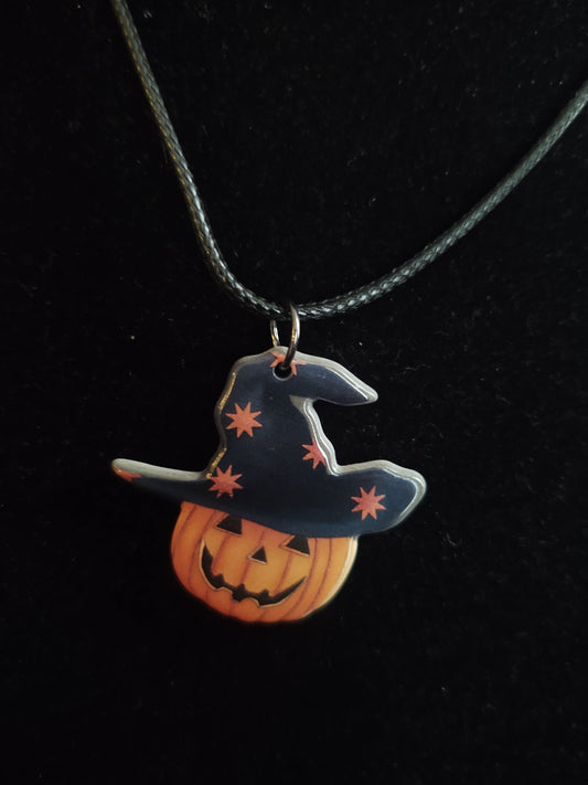 Witchy Jack-o-lantern Necklace