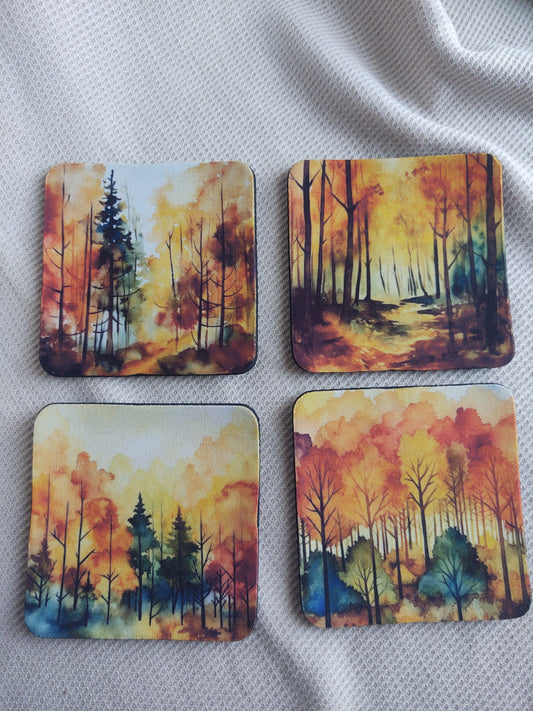 Fall Foliage Coaster Set