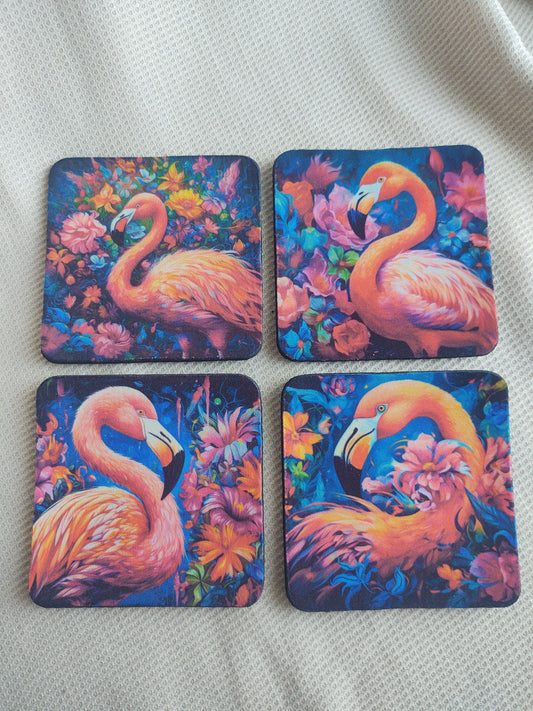 Flamingo Coaster Set
