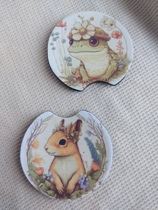 Spring Critter Car Coaster Set