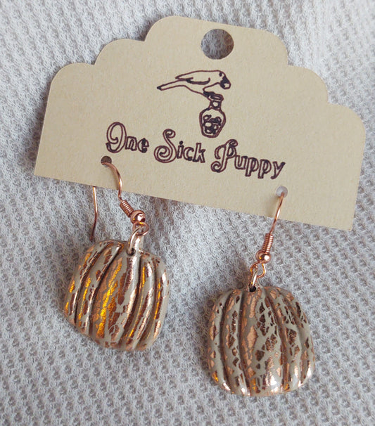 Copper crackle pumpkins