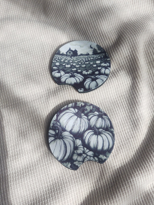 Pumpkin Picking Car Coaster Set
